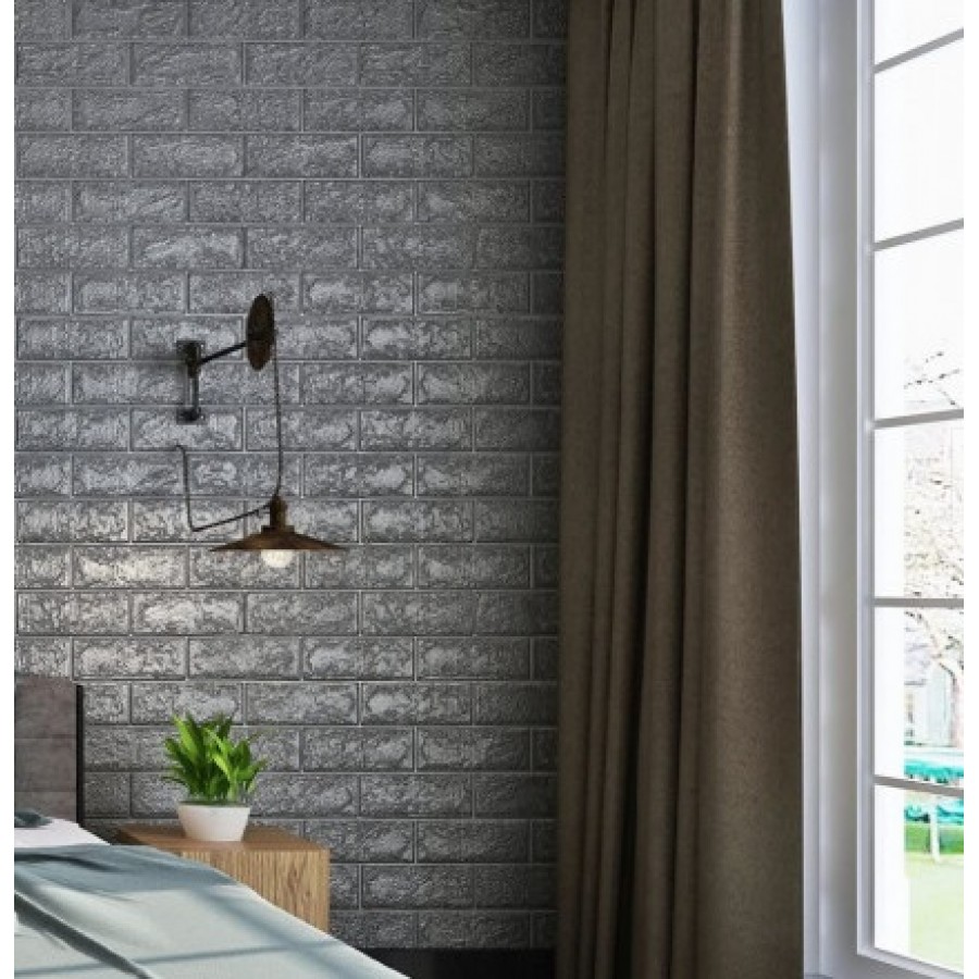 Tapet 3D Silver design perete modern din caramida in relief, Autoadeziv , 77x70 cm 1buc - ELECTRONICE -wowreduceri.ro Tapet 3D Silver design perete modern din caramida in relief, Autoadeziv , 77x70 cm 1buc ( ELECTRONICE )