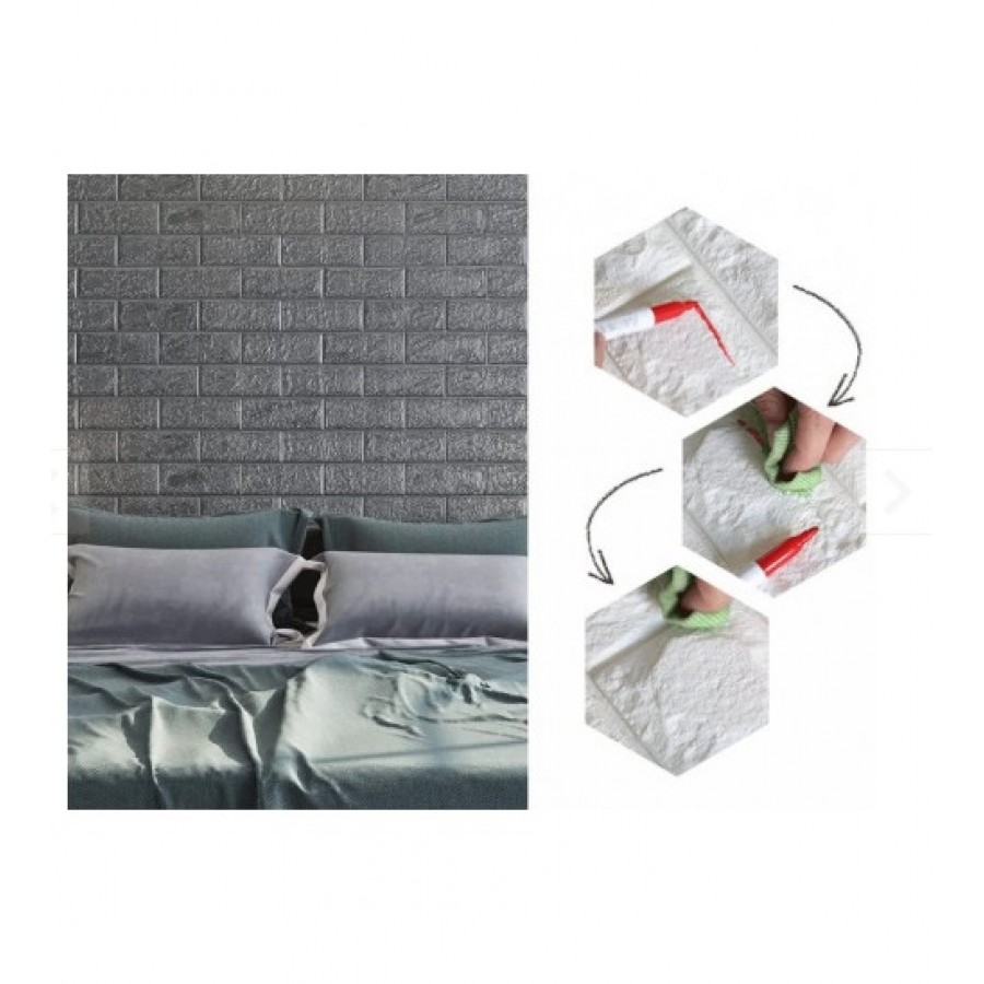 Tapet 3D Silver design perete modern din caramida in relief, Autoadeziv , 77x70 cm 1buc - ELECTRONICE -wowreduceri.ro Tapet 3D Silver design perete modern din caramida in relief, Autoadeziv , 77x70 cm 1buc ( ELECTRONICE )