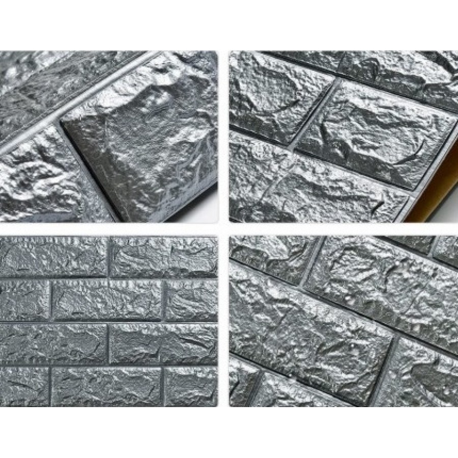 Tapet 3D Silver design perete modern din caramida in relief, Autoadeziv , 77x70 cm 1buc - ELECTRONICE -wowreduceri.ro Tapet 3D Silver design perete modern din caramida in relief, Autoadeziv , 77x70 cm 1buc ( ELECTRONICE )