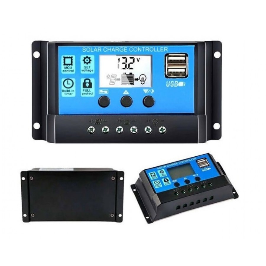 REGULATOR CONTROLER PENTRU PANOU SOLAR, 30A, 12V/24V, DISPLAY LCD SI 2 PORTURI USB - Iluminat -wowreduceri.ro REGULATOR CONTROLER PENTRU PANOU SOLAR, 30A, 12V/24V, DISPLAY LCD SI 2 PORTURI USB ( Iluminat )