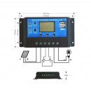 Kit solar cu panou fotovoltaic 100W Invertor 220V Controller 20A, Acumulator 12v-7Ah - Iluminat -wowreduceri.ro Kit solar cu panou fotovoltaic 100W Invertor 220V Controller 20A, Acumulator 12v-7Ah ( Iluminat )
