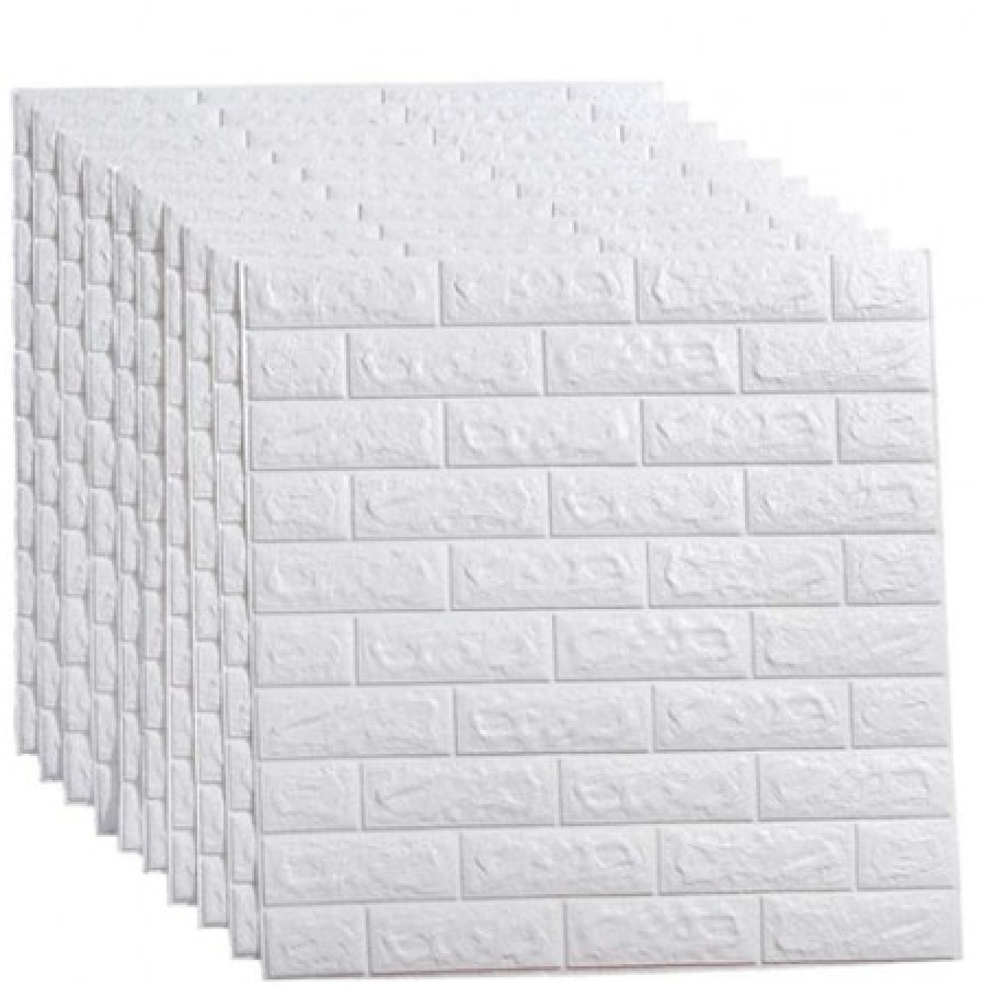 Set 20 x Tapet 3D Autocolant alb, design caramida, rezistent la apa, 70cm x 77cm x 6 mm - ELECTRONICE -wowreduceri.ro Set 20 x Tapet 3D Autocolant alb, design caramida, rezistent la apa, 70cm x 77cm x 6 mm ( ELECTRONICE )