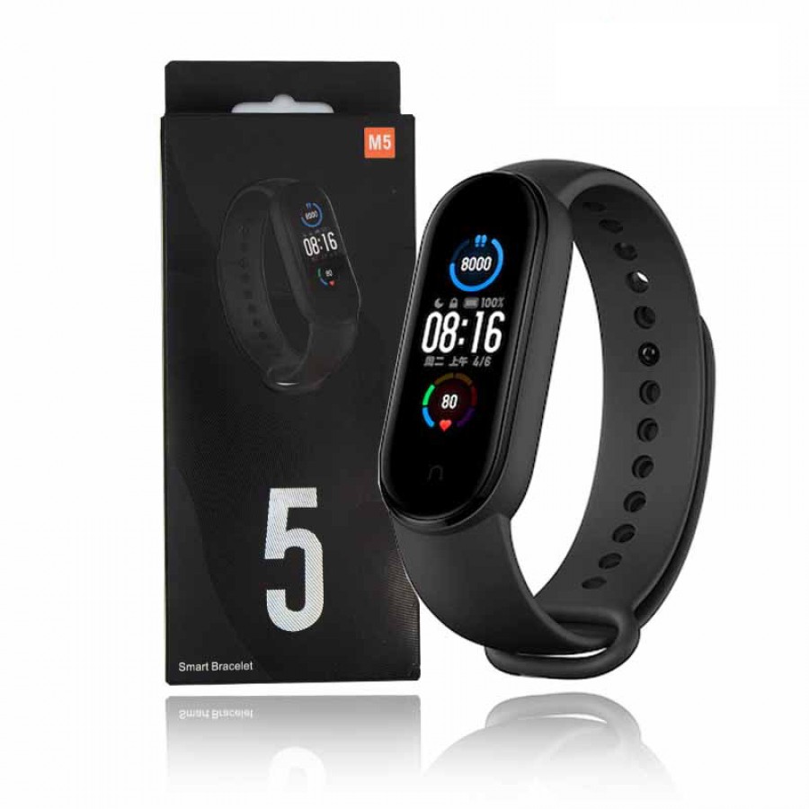 Smart watch M5, ecran 0,96 inci, bluetoot v5.0, notificari social media, monitorizare somn, tensiune arteriala, puls, rezistent la apa ( Fitness )