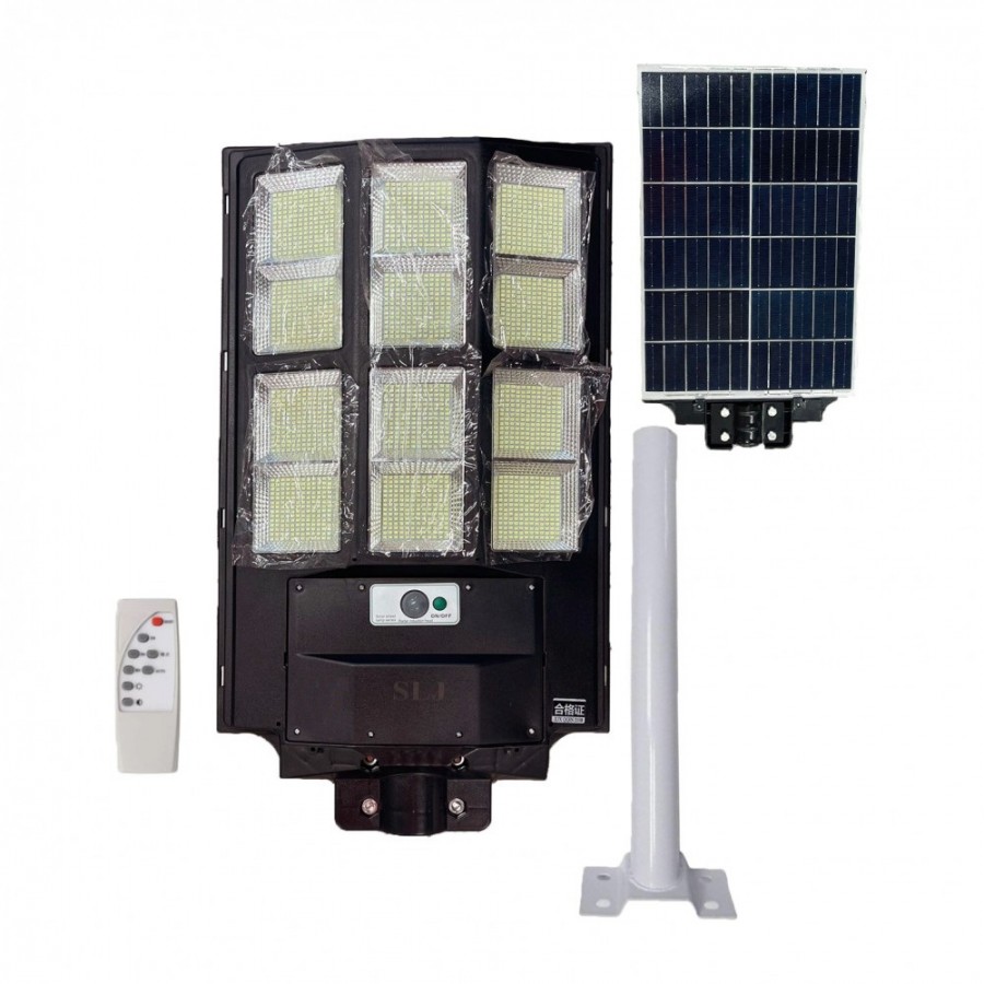 Lampa solara stradala cu telecomanda si panou solar incorporat, 1000W, 12 cadrane, cod 02600 - Iluminat - wowreduceri.ro