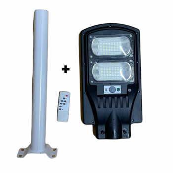 Lampa stradala Jortan  100W, cu panou solar, senzor lumina, telecomanda COD0800Z