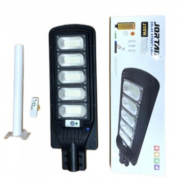Lampa stradala Jortan  250W cu 5 cadrane , cu panou solar, senzor lumina, telecomanda COD0135Z Lampa stradala Jortan  250W cu 5 cadrane , cu panou solar, senzor lumina, telecomanda COD0135Z