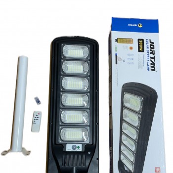 Lampa stradala Jortan  300W  cu 6 cadrane, cu panou solar, senzor lumina, telecomanda COD0145Z