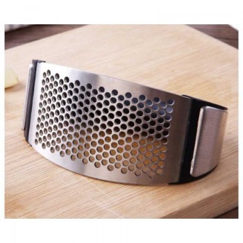 Presa usturoi manuala, curbata, maner ergonomic, inox COD08AL