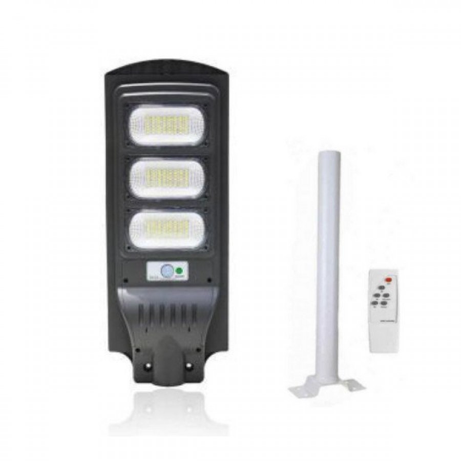 Lampa Solara LED 120w, 3 cadrane, cu Incarcare Solara Panou Fotovoltaic + Telecomanda si suport - Iluminat -wowreduceri.ro Lampa Solara LED 120w, 3 cadrane, cu Incarcare Solara Panou Fotovoltaic + Telecomanda si suport ( Iluminat )