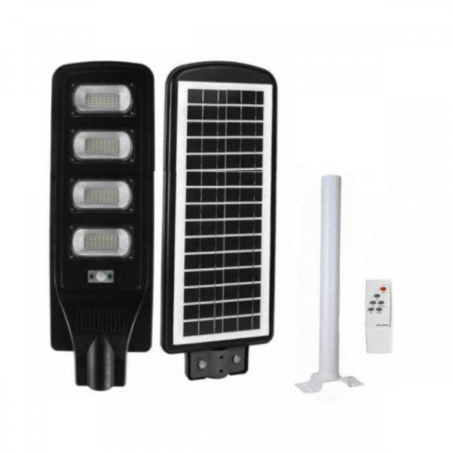 Lampa Solara LED 400w, 4 cadrane, cu Incarcare Solara Panou Fotovoltaic + Telecomanda si suport - Iluminat -wowreduceri.ro Lampa Solara LED 400w, 4 cadrane, cu Incarcare Solara Panou Fotovoltaic + Telecomanda si suport ( Iluminat )