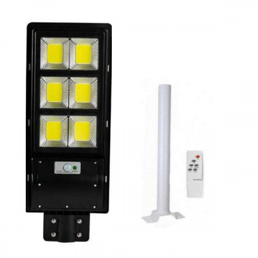 Lampa Solara LED 400w, 6 cadrane, cu Incarcare Solara Panou Fotovoltaic + Telecomanda si suport ( Iluminat )