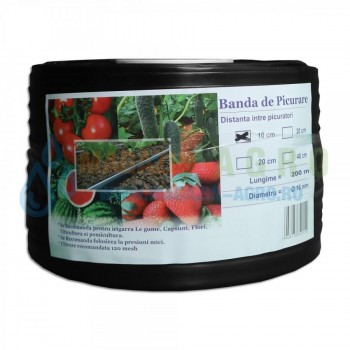 Banda de picurare Powerdrip rola 100 m, picurare din 20 in 20 cm, 2.2l/h Banda de picurare Powerdrip rola 100 m, picurare din 20 in 20 cm, 2.2l/h