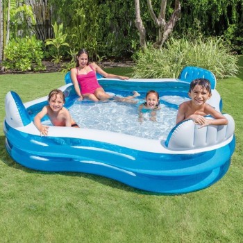 Piscina gonflabila cu 4 scaune si 2 suporturi pentru pahare Piscina gonflabila cu 4 scaune si 2 suporturi pentru pahare