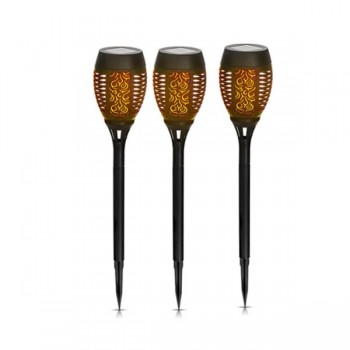 SET 3 LAMPI SOLARE CU EFECT DE FLACARA, 45.5 CM SET 3 LAMPI SOLARE CU EFECT DE FLACARA, 45.5 CM