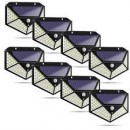 Set 8 x Lampa 100 LED cu panou solar, senzor de miscare - ELECTRONICE - wowreduceri.ro
