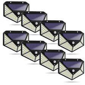 Set 8 x Lampa 100 LED cu panou solar, senzor de miscare Set 8 x Lampa 100 LED cu panou solar, senzor de miscare