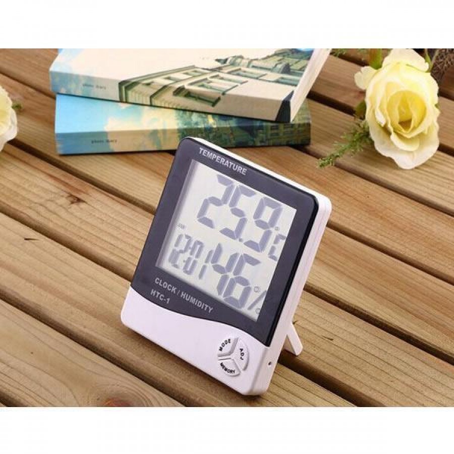 Termohigrometru digital 3 in 1 cu ceas, alarma, calendar - senzor de umiditate - Casa si gradina - wowreduceri.ro