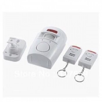 Alarma wireless cu 2 telecomenzi si senzor de miscare cu infrarosu Alarma wireless cu 2 telecomenzi si senzor de miscare cu infrarosu