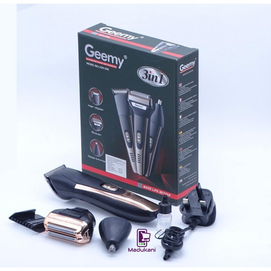 Aparat de tuns si ras 3 in 1 Gemei Multishaver Set Gm-598 - Sanatate&Frumusete - wowreduceri.ro