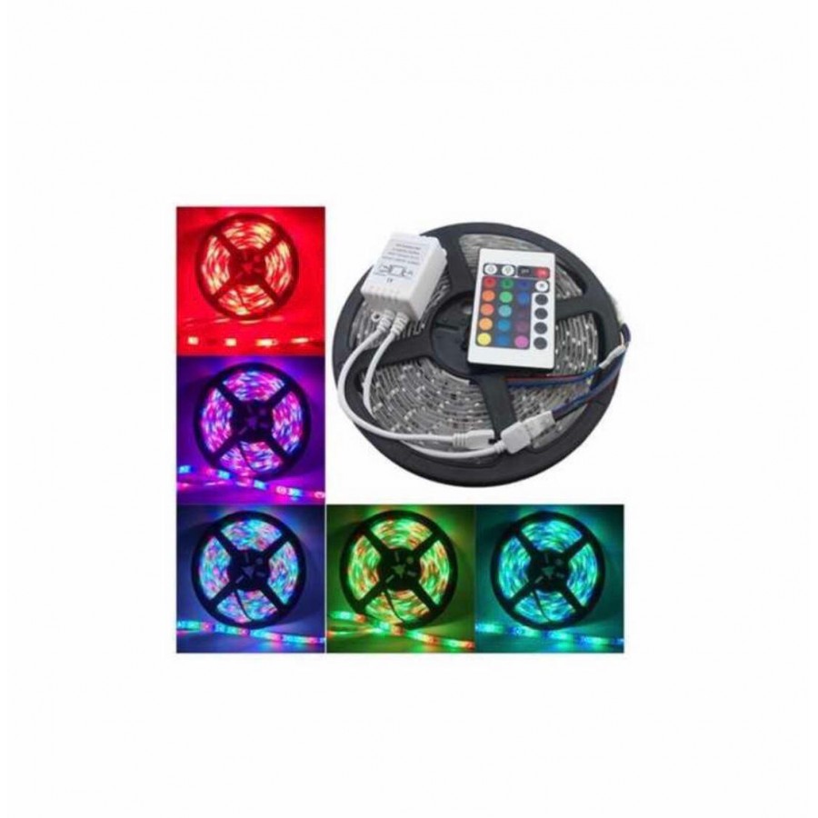 Banda Led RGB Exterior,Led Strip cu lumina multicolora , IP65 60 Led-uri/m, 5 metri cu Controller si Telecomanda 24 taste - ELECTRONICE -wowreduceri.ro Banda Led RGB Exterior,Led Strip cu lumina multicolora , IP65 60 Led-uri/m, 5 metri cu Controller si Telecomanda 24 taste - ELECTRONICE - wowreduceri.ro