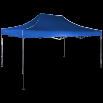 Cort IMPERMEABIL pavilion pliabil 3m * 4,5m, structura metalica, culoare ALBASTRU