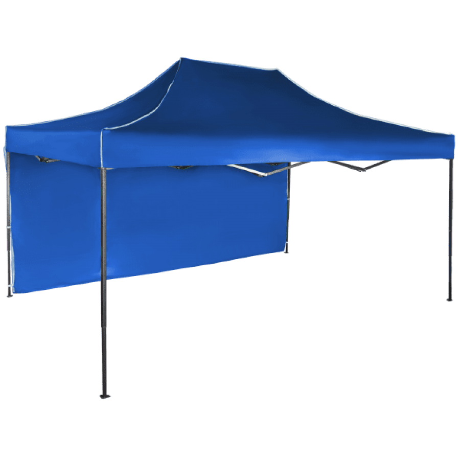 Cort IMPERMEABIL pavilion pliabil 3m * 4,5m, structura metalica, culoare ALBASTRU - Corturi - wowreduceri.ro