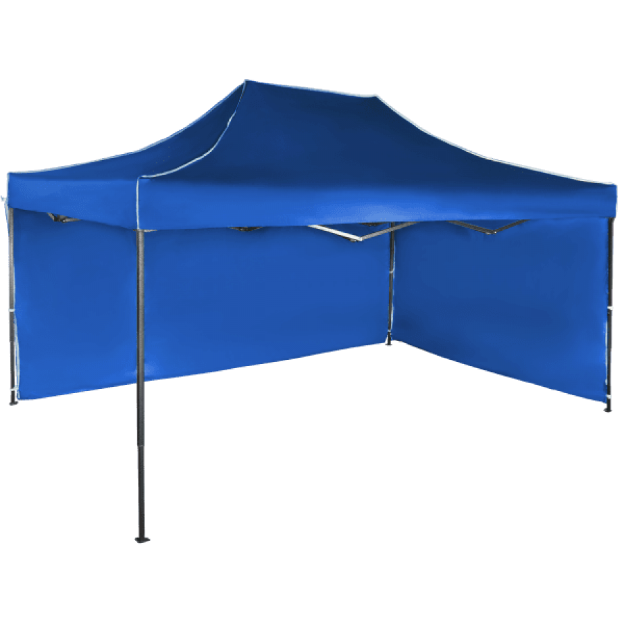 Cort IMPERMEABIL pavilion pliabil 3m * 4,5m, structura metalica, culoare ALBASTRU - Corturi - wowreduceri.ro