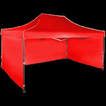 Cort IMPERMEABIL pavilion pliabil 3m * 4,5m, structura metalica, culoare ROSU