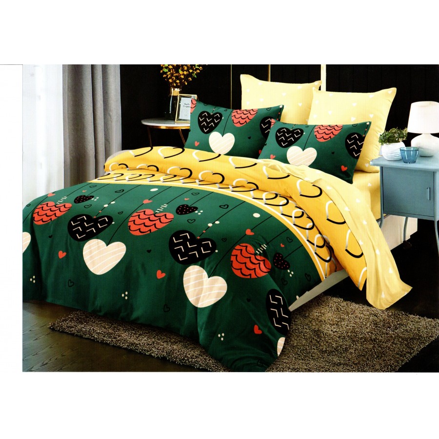 Lenjerie De Pat /6 Pcs ( GREEN ) - Casa si gradina - wowreduceri.ro