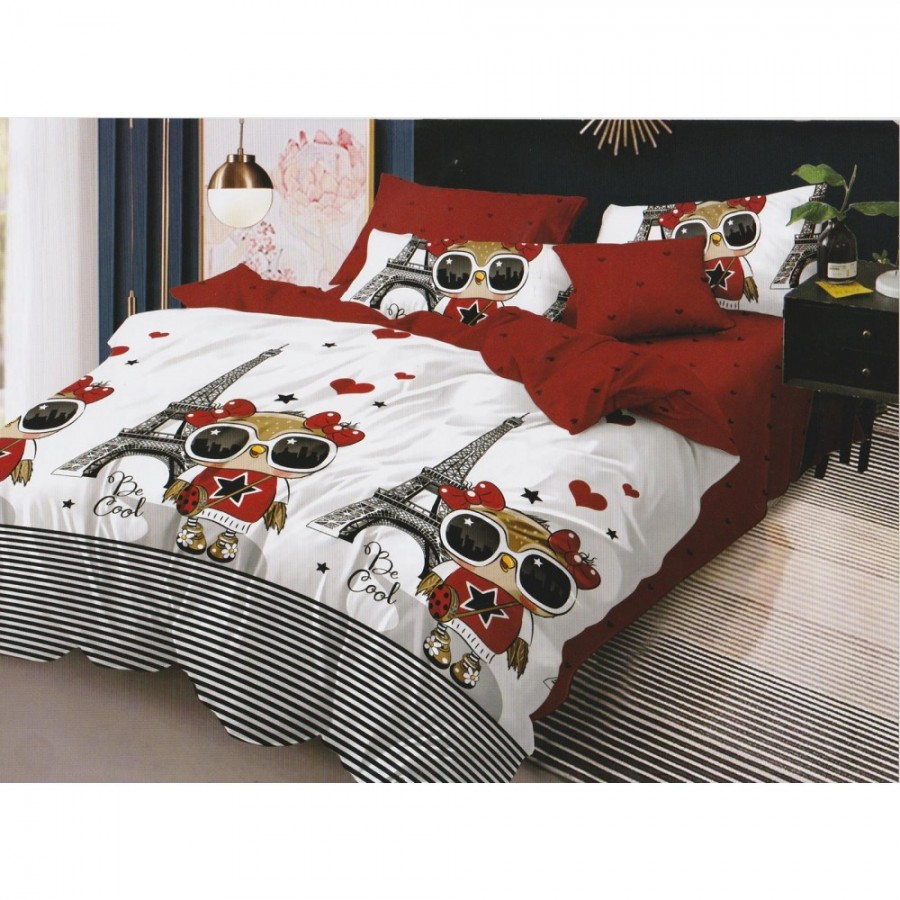 Lenjerie De Pat /6 Pcs  ( RED ) - Casa si gradina - wowreduceri.ro