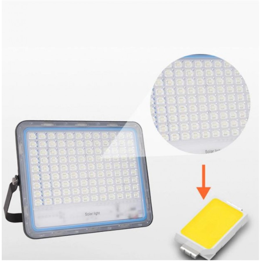 Panou cu proiector solar60 W, cu LED-uri puternice, telecomanda cu functii multiple, accesorii de fixare incluse - Iluminat - wowreduceri.ro