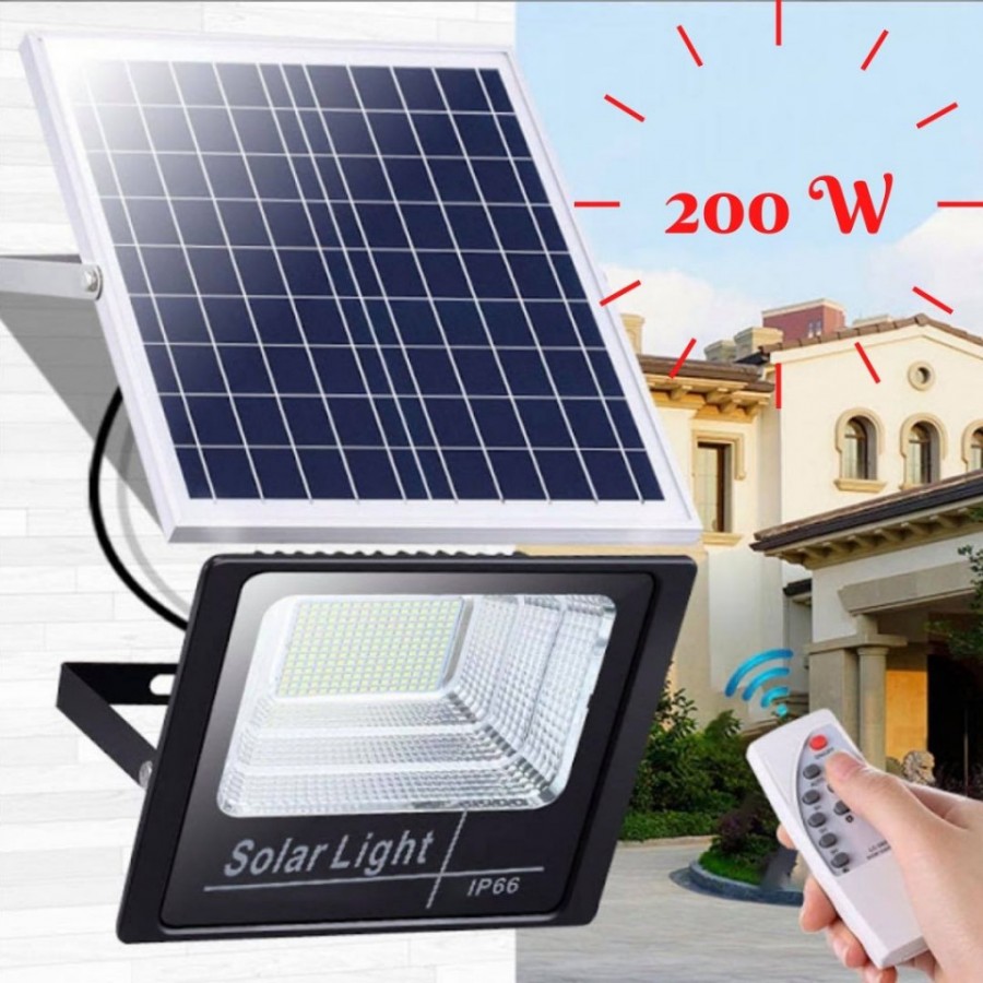 Proiector LED cu Panou Fotovoltaic, Jortan, 200 W, Solar Light cu Incarcare Solara, Telecomanda Inclusa Proiector LED cu Panou Fotovoltaic, Jortan, 200 W, Solar Light cu Incarcare Solara, Telecomanda Inclusa