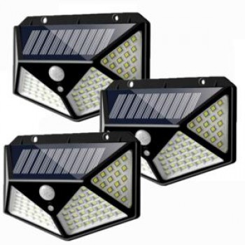 Set 3 Lampi ULTRA 100 LED Solare cu senzor de miscare si lumina 3 moduri ILUMINARE Set 3 Lampi ULTRA 100 LED Solare cu senzor de miscare si lumina 3 moduri ILUMINARE