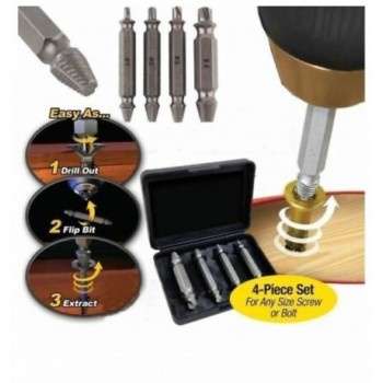 Set 4 burghie extractoare pentru suruburi rupte