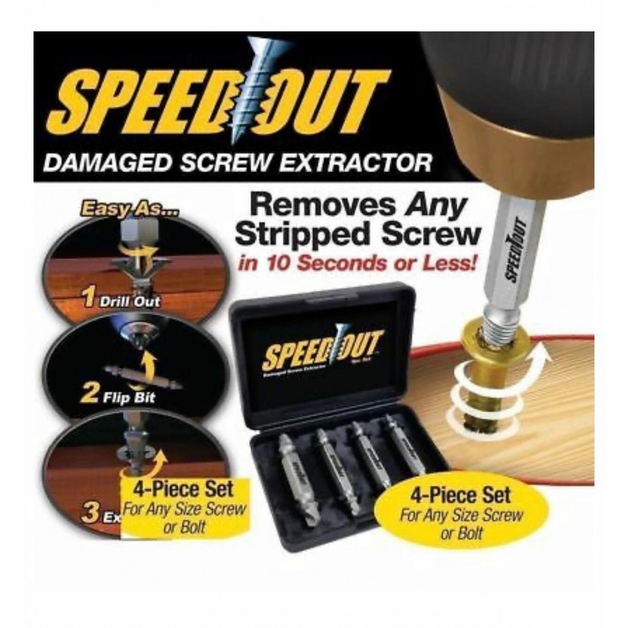 Set 4 burghie extractoare pentru suruburi rupte - Bucatarie -wowreduceri.ro Set 4 burghie extractoare pentru suruburi rupte ( Bucatarie )