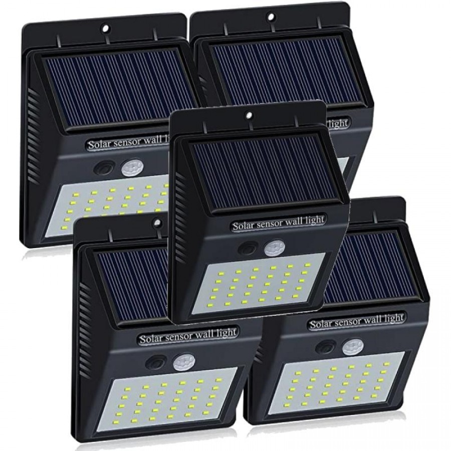 SET 5 Lampi Solare cu 30 LED,senzor de miscare si senzor de lumina - ELECTRONICE - wowreduceri.ro