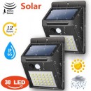 Set 4 Lampi solare 30 LED, senzor de miscar  3 moduri de iluminare - Casa si gradina - wowreduceri.ro