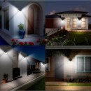 Set 8 x Lampa 100 LED cu panou solar, senzor de miscare - ELECTRONICE - wowreduceri.ro
