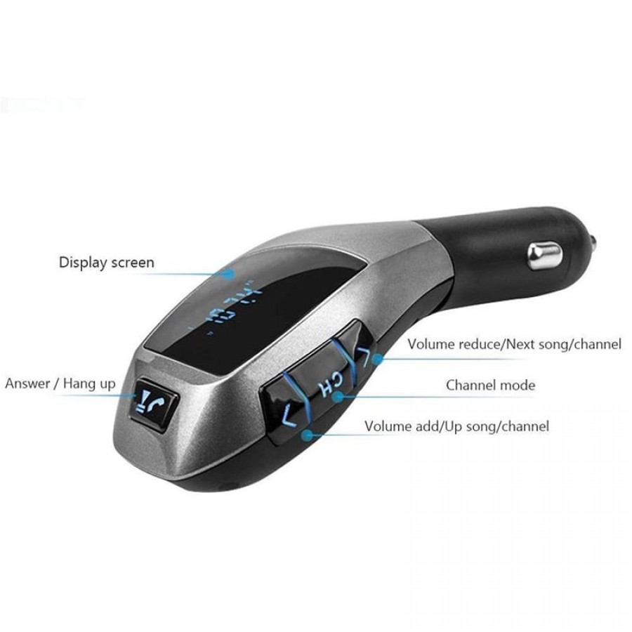 X5 Bluetooth Car Kit MP3 Player Transmițător FM fără fir - Auto-Moto - wowreduceri.ro