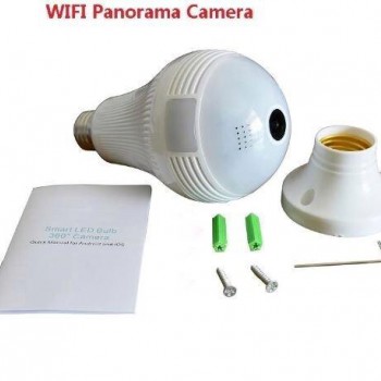 Camera supraveghere tip bec E27 IP WIFI, fullHD 1920*1080P, 2 mp, night vision, aplicatie telefon, alb Camera supraveghere tip bec E27 IP WIFI, fullHD 1920*1080P, 2 mp, night vision, aplicatie telefon, alb