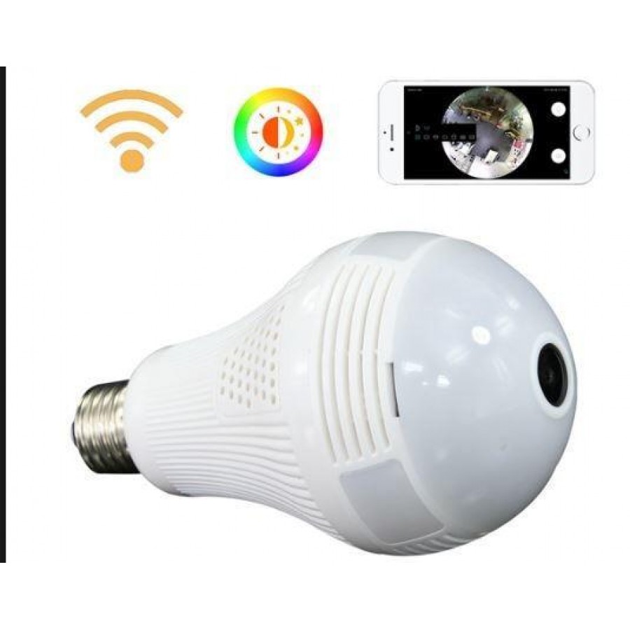 Camera supraveghere tip bec E27 IP WIFI, fullHD 1920*1080P, 2 mp, night vision, aplicatie telefon, alb - Camere de supraveghere -wowreduceri.ro Camera supraveghere tip bec E27 IP WIFI, fullHD 1920*1080P, 2 mp, night vision, aplicatie telefon, alb ( Camere de supraveghere )