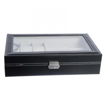 Cutie Pentru Ceasuri Si Ochelari, Model Negru Mat Cutie Pentru Ceasuri Si Ochelari, Model Negru Mat