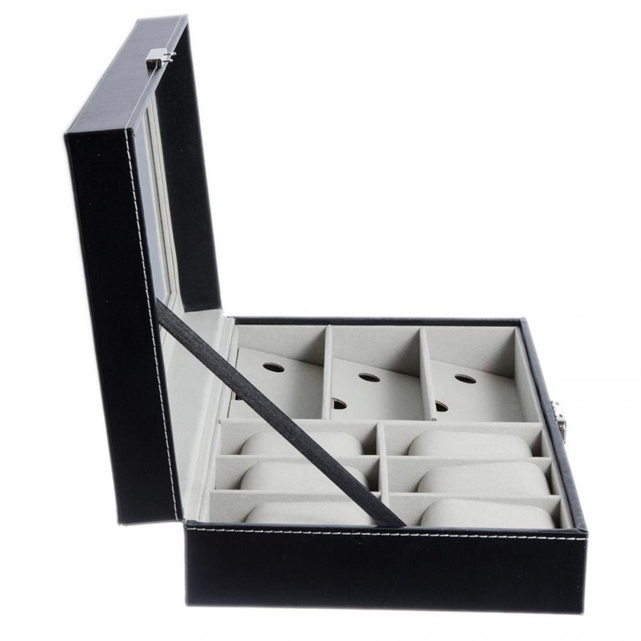 Cutie Pentru Ceasuri Si Ochelari, Model Negru Mat - OCHELARI DE SOARE -wowreduceri.ro Cutie Pentru Ceasuri Si Ochelari, Model Negru Mat ( OCHELARI DE SOARE )