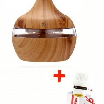 Difuzor aromaterapie cu efect umidificator UPH, alimentare USB, 300 ml, culoare Lemn + Ulei Aromaterapie CADOU Difuzor aromaterapie cu efect umidificator UPH, alimentare USB, 300 ml, culoare Lemn + Ulei Aromaterapie CADOU