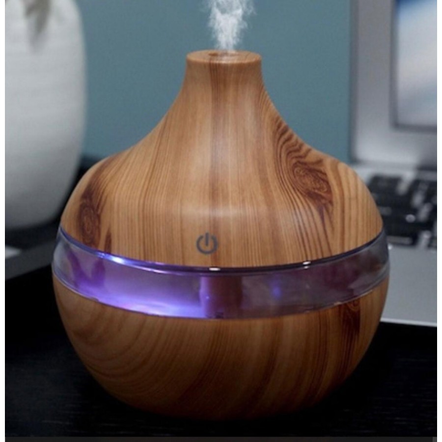 Difuzor aromaterapie cu efect umidificator UPH, alimentare USB, 300 ml, culoare Lemn ( Dispozitive De Aromaterapie )