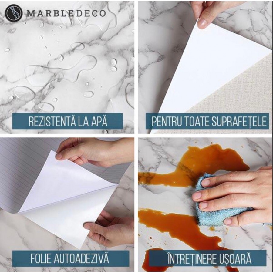 Folie Autoadeziva Efect de Marmura, 2 Role - Casa si gradina -wowreduceri.ro Folie Autoadeziva Efect de Marmura, 2 Role ( Casa si gradina )