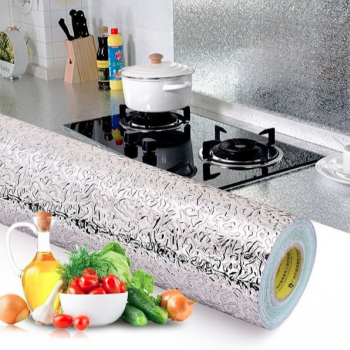 Folie de aluminiu autoadeziva bucatarie 60 x 300 cm Folie de aluminiu autoadeziva bucatarie 60 x 300 cm