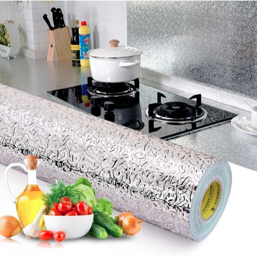 Folie de aluminiu autoadeziva bucatarie 60 x 300 cm - Bucatarie - wowreduceri.ro