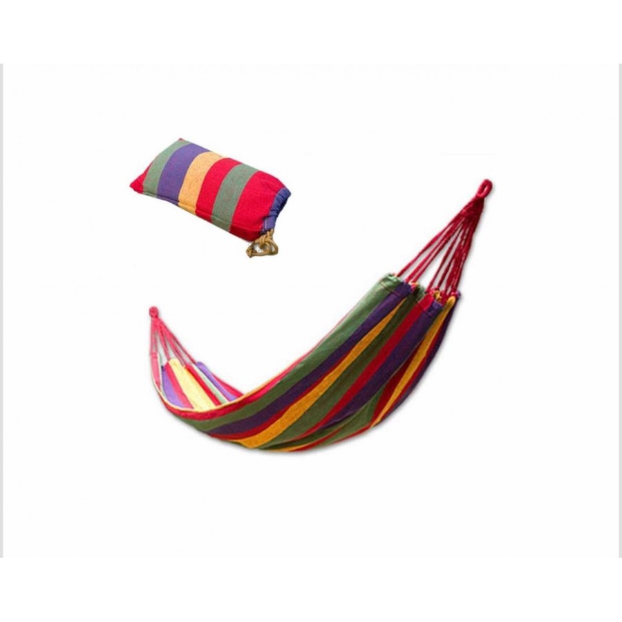 Hamac Multicolor Pentru o Persoana, Din Bumbac, 180x80 cm cu Săculeț Inclus Hamac Multicolor Pentru o Persoana, Din Bumbac, 180x80 cm cu Săculeț Inclus