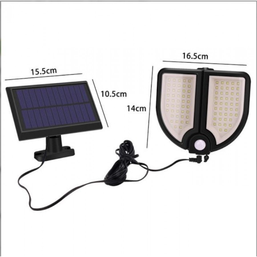 Lampa solara 90 LED, senzor de miscare, telecomanda - Panouri solare - wowreduceri.ro